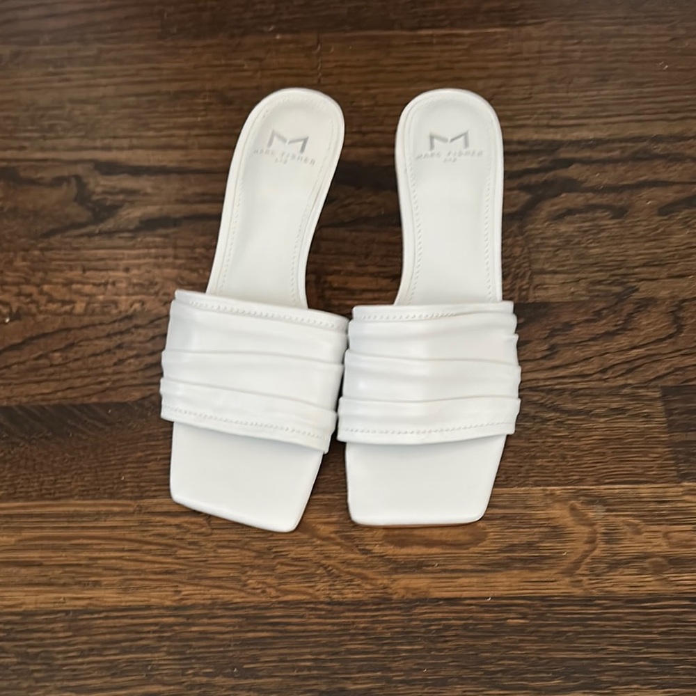 Marc Fisher white Women's Mules